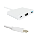 Qoltec Adapter USB 3.1 typ C do HDMI / USB / USB-C - 322855 - zdjęcie 1